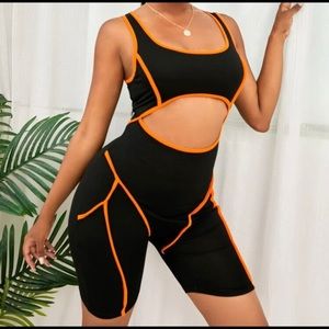 Orange & Black jumpsuit